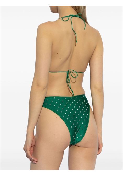 Bikini a vita alta con strass in verde di Oséree - donna OSÉREE | GMF246GRN