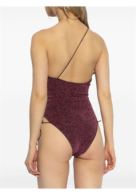Purple asymmetric side tie-fastening swimsuit Os?ree - women OSÉREE | LIF246AUBRGN