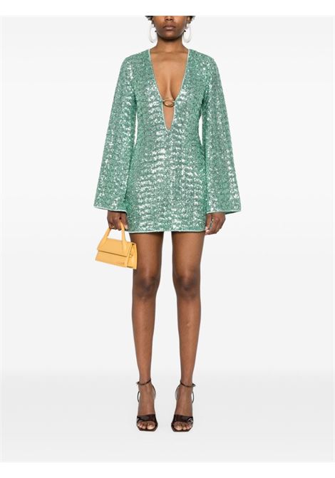Green sequinned mini dress Os?ree - women OSÉREE | PKF246AQU