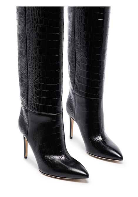 Black crocodile-embossed boots Paris Texas - women PARIS TEXAS | PX548XCOCOCRBN
