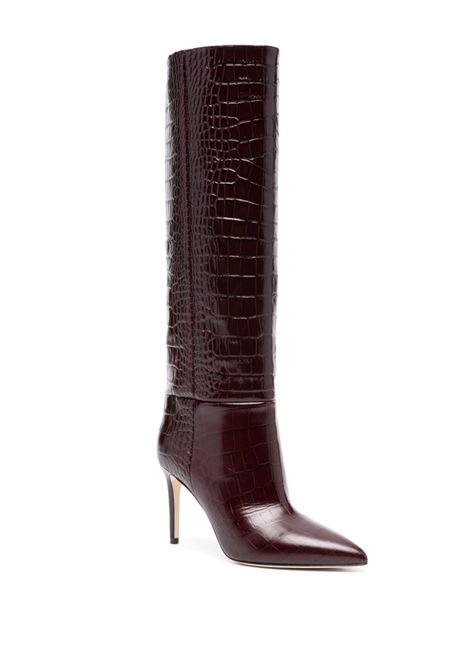 Brown crocodile-embossed boots Paris Texas - women PARIS TEXAS | PX548XCOCORGNR