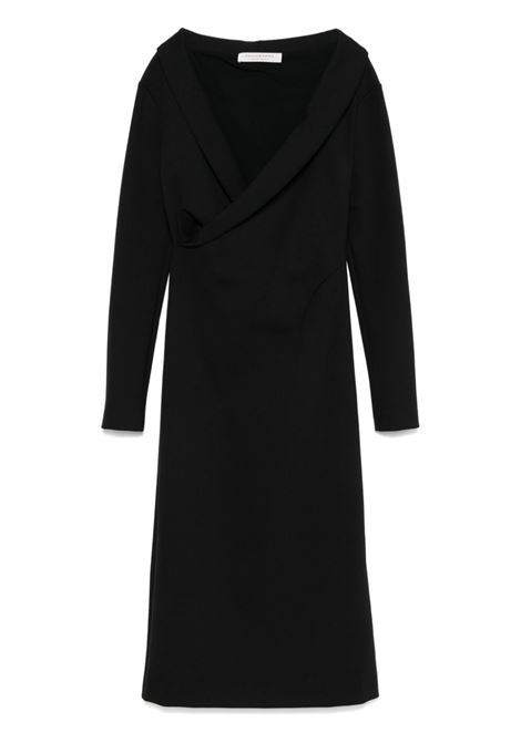 Black V-neck midi dress Philosophy di Lorenzo Serafini - women