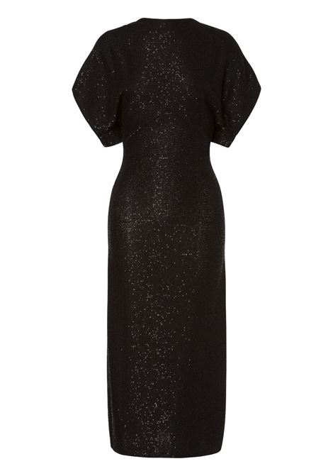 Black sequinned knitted midi dress Philosophy di Lorenzo Serafini - women