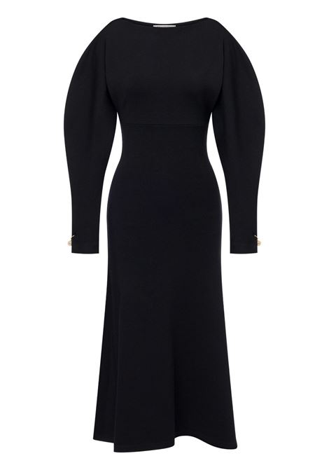 Black fine-knit midi dress Philosophy di Lorenzo Serafini - women