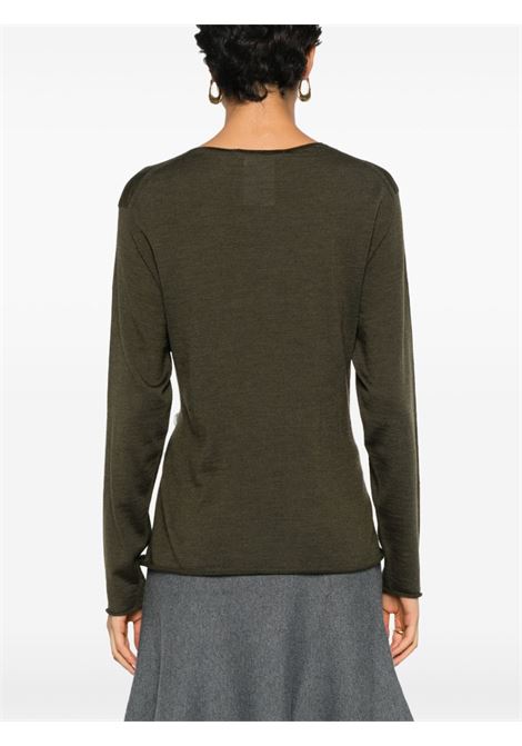 Dark green pearl detailed wool sweater Philosophy di Lorenzo Serafini - women PHILOSOPHY DI LORENZO SERAFINI | 092071000440