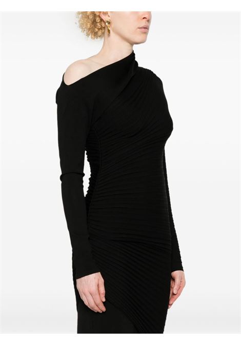 Black asymmetric pliss? jumper Philosophy di Lorenzo Serafini - women PHILOSOPHY DI LORENZO SERAFINI | 094157000555