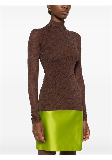 Brown high-neck m?lange top Philosophy di Lorenzo Serafini - women PHILOSOPHY DI LORENZO SERAFINI | 120271382108