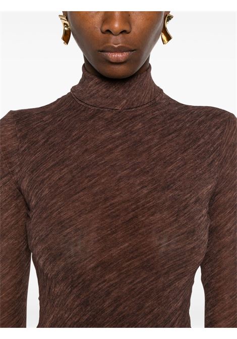 Brown high-neck m?lange top Philosophy di Lorenzo Serafini - women PHILOSOPHY DI LORENZO SERAFINI | 120271382108