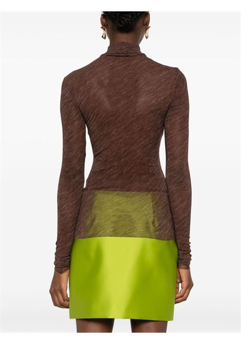 Brown high-neck m?lange top Philosophy di Lorenzo Serafini - women PHILOSOPHY DI LORENZO SERAFINI | 120271382108