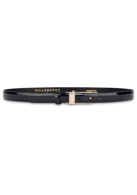 Black patent-finish skinny belt Philosophy Di Lorenzo Serafini - women PHILOSOPHY DI LORENZO SERAFINI | Belts | 300157760555