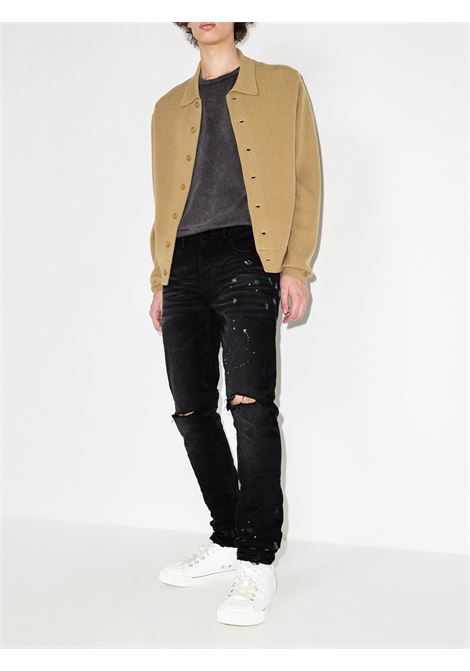 Black paint splatter-effect skinny jeans Purple Brand - men PURPLE | P001BRKS122BRKS122