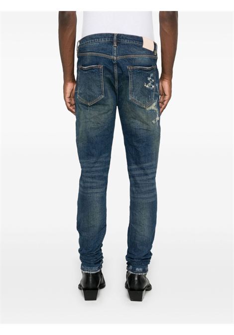 Jeans skinny con effetto vissuto in bianco di Purple - uomo PURPLE | P001LDDI324DRKINDG