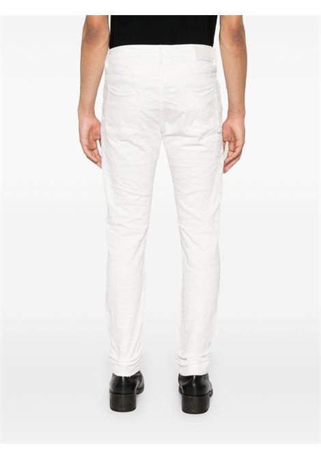 Jeans skinny con effetto vissuto in bianco di Purple - uomo PURPLE | P001LDWH324WHT