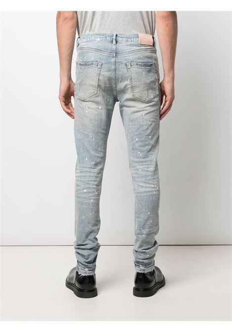 Jeans slim con stampa in blu di Purple - uomo PURPLE | P001LIPLGHTINDG