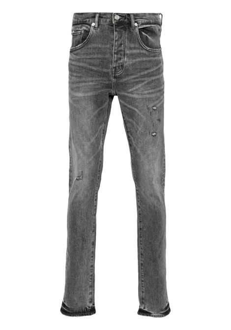 Grey distressed skinny jeans Purple - men PURPLE | P001VAMG324GRY
