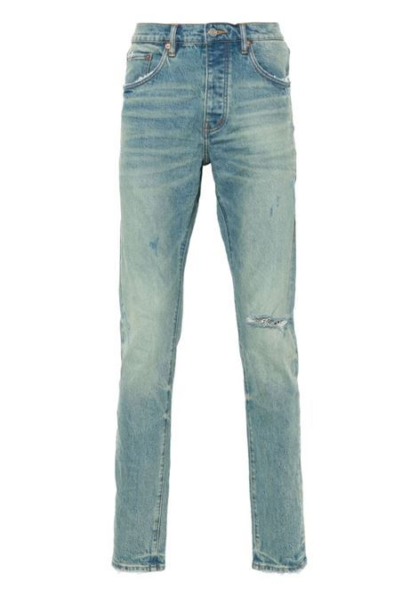 Blue P001 Vintage Knee Blowout jeans Purple Brand - men PURPLE | P001VKDI324MDINDG