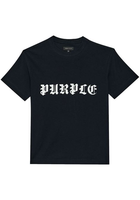 Black Gothic Wordmark T-shirt Purple - men PURPLE | P104JGBB324BLK