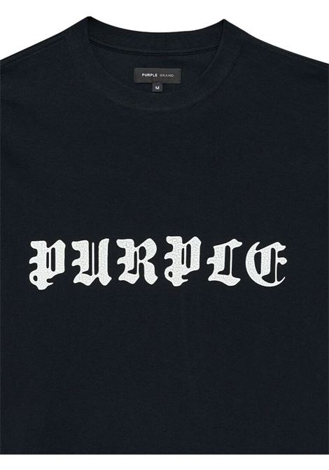 T-shirt Gothic Wordmark in nero di Purple - uomo PURPLE | P104JGBB324BLK