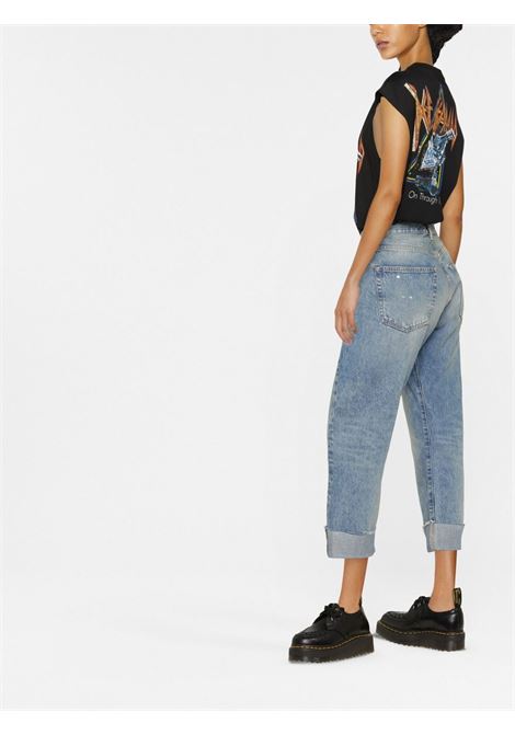 Jeans crop con chiusura decentrata in blu R13 - donna R13 | R13W2048735