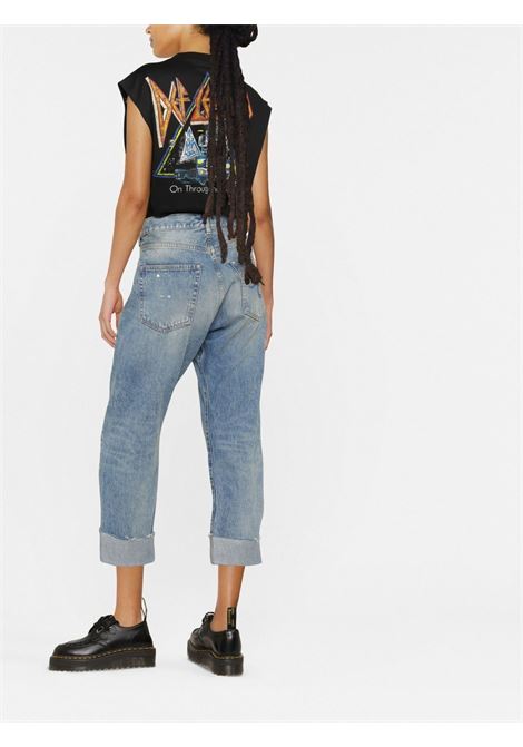 Jeans crop con chiusura decentrata in blu R13 - donna R13 | R13W2048735