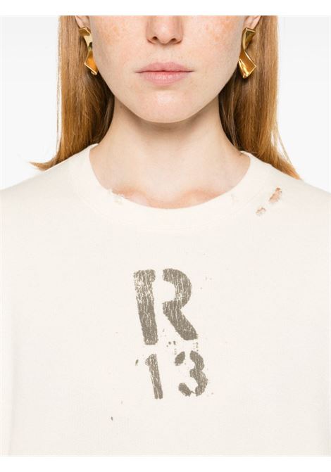 Beige cropped sweatshirt R13 - women  R13 | R13WK094001AL