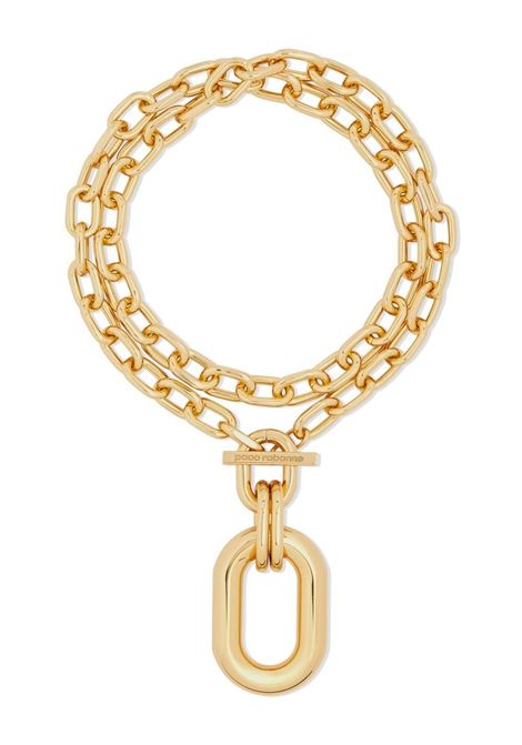 Gold gold-plated cable-link necklace Rabanne - women RABANNE | 22ABB0088MET282P710