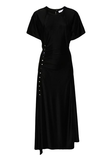 Black Drap? Pression midi dress Rabanne - women RABANNE | Dresses | 24AJRO888VI0267P001