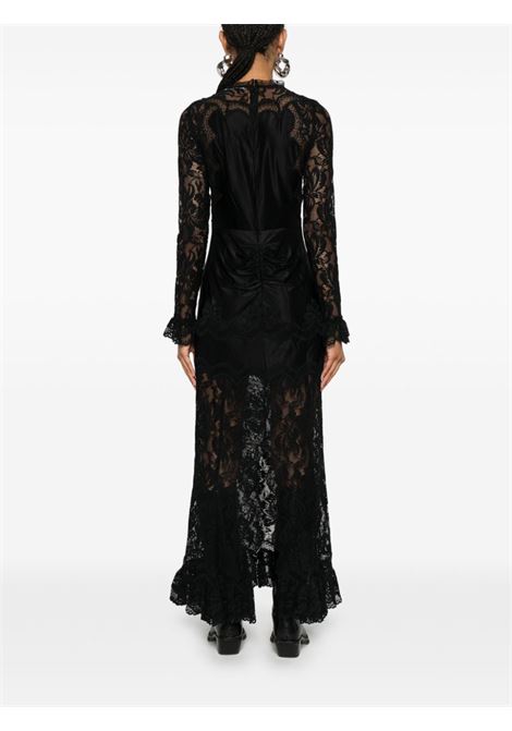 Black floral-lace detail maxi dress Rabanne - women RABANNE | 24AJRO902PA0170P001