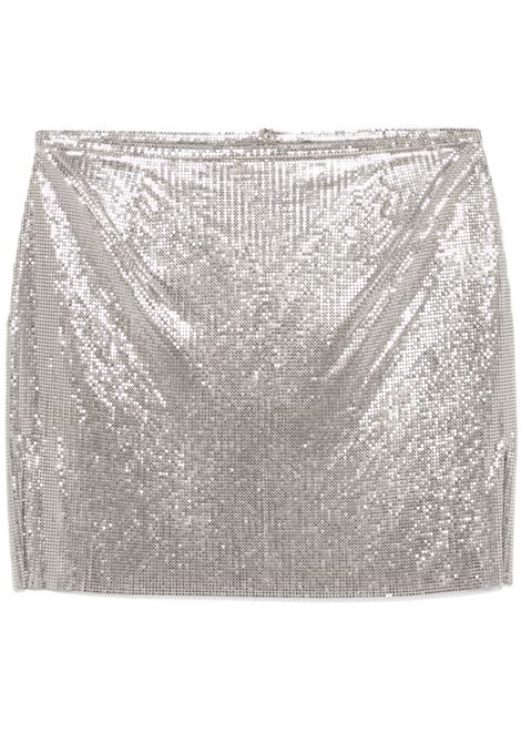 Silver chainmail mini skirt Rabanne - women RABANNE | Skirts | 24HIJU012MH0004P040