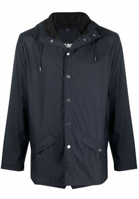 Giacca con coulisse in blu - unisex RAINS | RA12010NAV