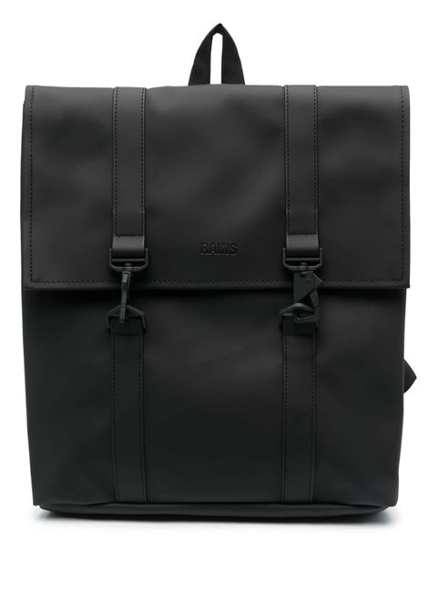 Black logo-debossed backpack - men RAINS | Backpacks | RA13310BLA