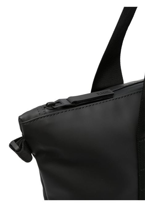 Borsa tote in nero con finitura patinata Rains - unisex RAINS | RA14160BLA