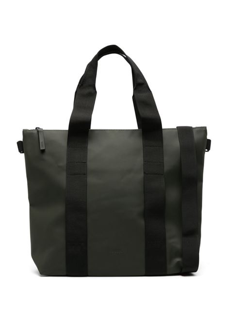 Green logo-debossed bag Rains - unisex