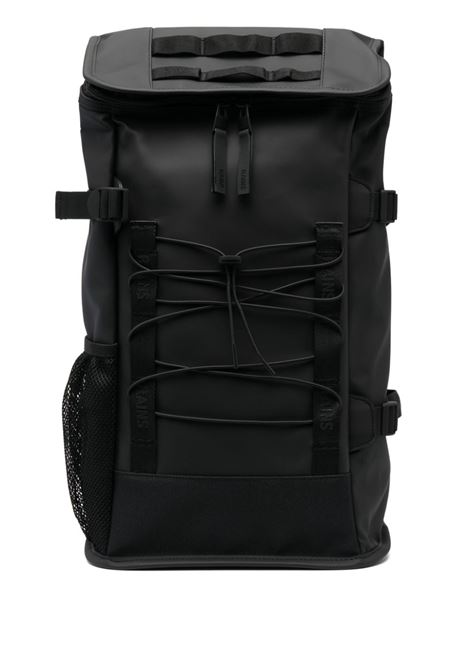 Black logo-strap buckle-fastening backpack Rains - unisex RAINS | RA14340BLA