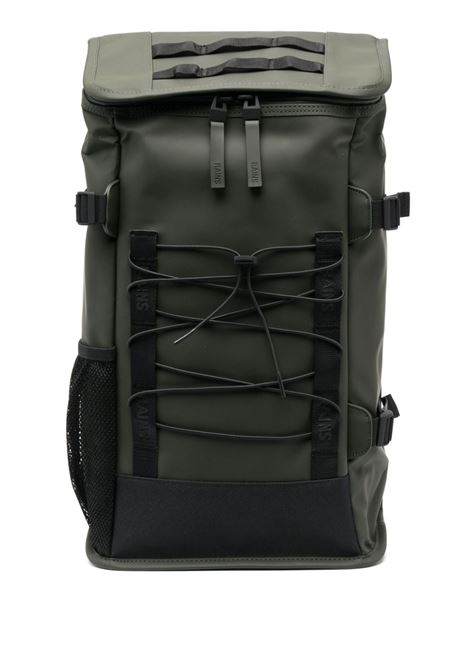 Green logo-strap buckle-fastening backpack Rains - unisex RAINS | RA14340GRE