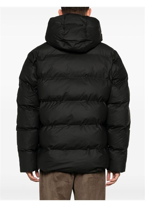 Black Alta hooded puffer jacket Rains - unisex RAINS | RA15120BLA