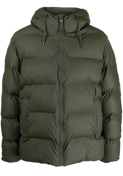 Green hooded padded jacket Rains - unisex RAINS | Outerwear | RA15120GRE