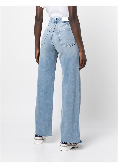 Blue 70s Ultra high-rise wide-leg jeans - women RE/DONE | 1413W7UHRWL60SFADE