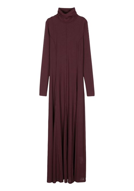 Burgundy maxi mesh dress Remain - women