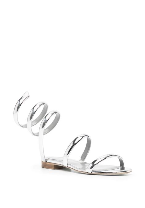 Sandali uniper con finitura metallizzata in argento di René Caovilla - donna RENE CAOVILLA | C118650100001L001