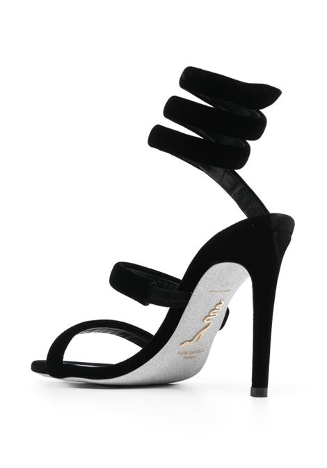 Black Cleo 110mm coiled-strap velvet sandals Ren? Caovilla - women RENE CAOVILLA | C11865105VL019999