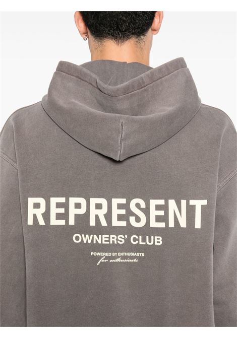 Felpa Owners Club con cappuccio in grigio Represent - uomo REPRESENT | OCM41113165