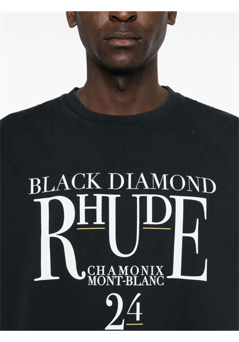Black logo-print T-shirt RHUDE - men RHUDE | RHPF24TT010122306
