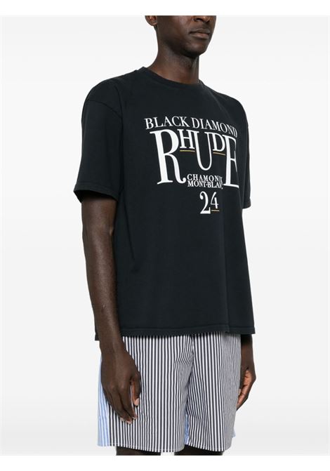 T-shirt con stampa in nero di RHUDE - uomo RHUDE | RHPF24TT010122306