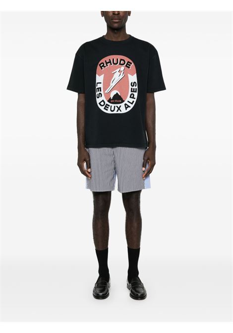 Black logo-print T-shirt RHUDE - men RHUDE | RHPF24TT020122306
