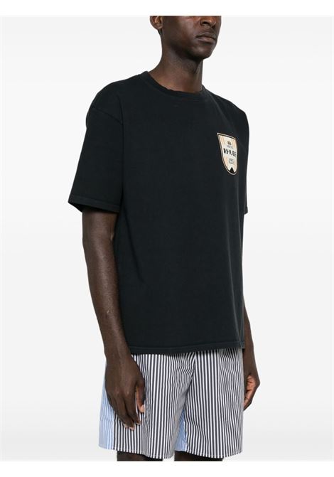 T-shirt a maniche corte con logo in nero Rhude - uomo RHUDE | RHPF24TT040122306