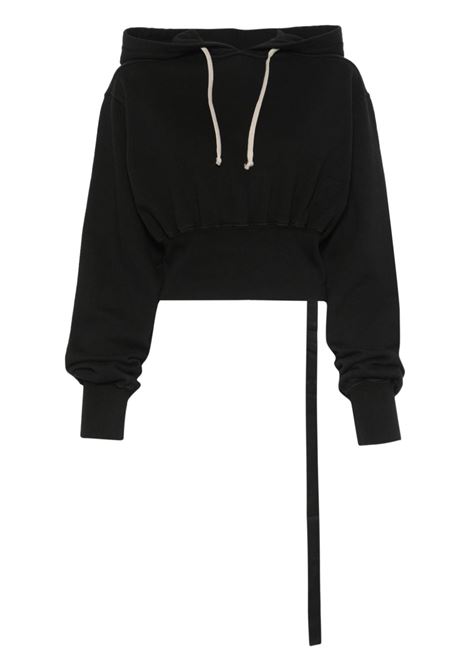 Felpa Tatlin con cappuccio in nero Rick Owens DRKSHDW - donna RICK OWENS DRKSHDW | Felpe | DS02D2220FP09