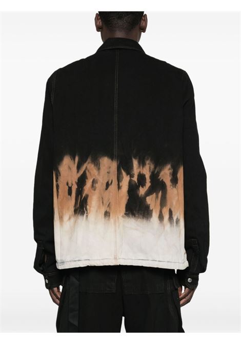 Giacca denim con fantasia tie dye in nero Rick Owens Drkshdw - donna RICK OWENS DRKSHDW | DU02D2783BSUN0983