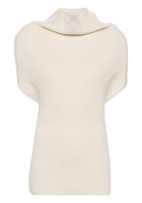 White ribbed knitted top Rick Owens - women