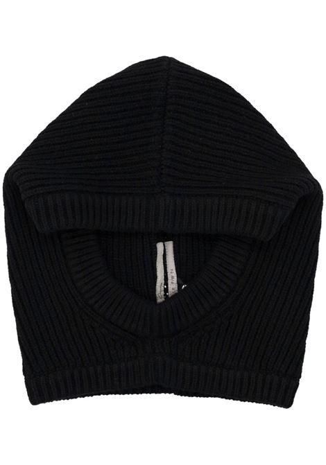 Black Virgin wool hood balaklava Rick Owens - unisex